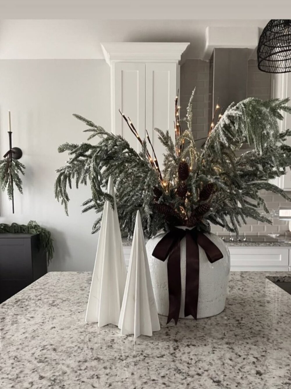 Kirklands Flocked Norfolk Stems